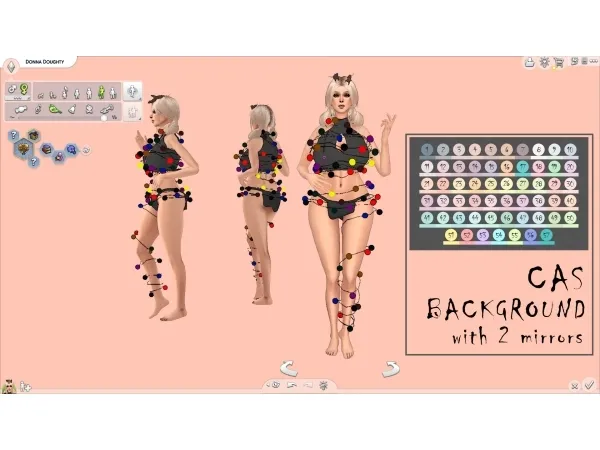 Mix Sims 4 CAS solid PASTEL colors backgrounds with 2 mirrors - The Sims 4 Custom Content