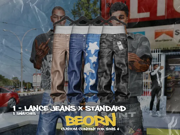 Alpha BEORN Lance Jeans (Standard Version) - The Sims 4 Custom Content
