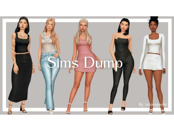 Maxis Match Sims Dump by Vixonspixels - The Sims 4 Custom Content