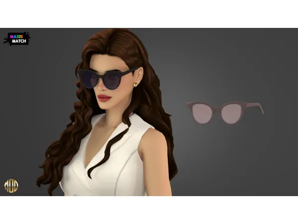 Maxis Match Eleanor Glasses by Modco Studios - The Sims 4 Custom Content