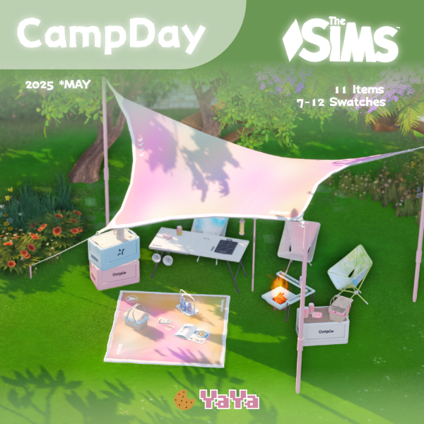 Maxis Match SetB Campday by simsfinds - The Sims 4 Custom Content