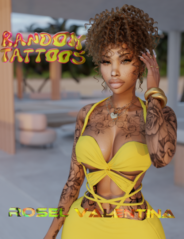 Mix [RoselV] Fullbody flower tattoo by simsfinds - The Sims 4 Custom Content