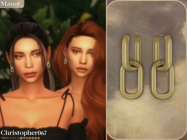 Mix Manor Earrings Christopher067 by christopher067 - The Sims 4 Custom Content