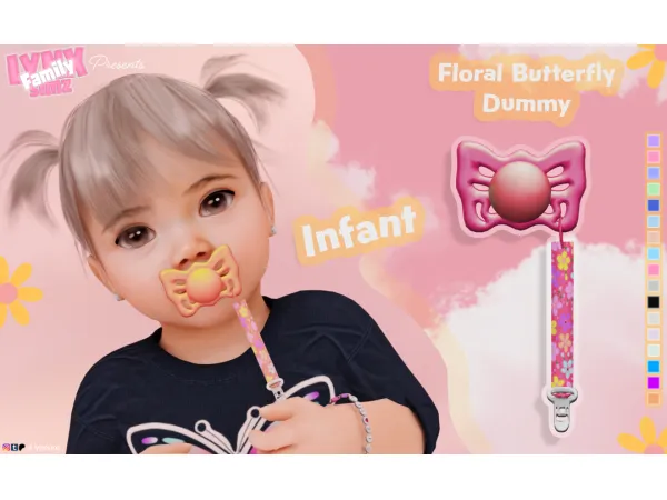 Butterfly Dummy / Pacifier ~ Infant by lynxsimzfamily