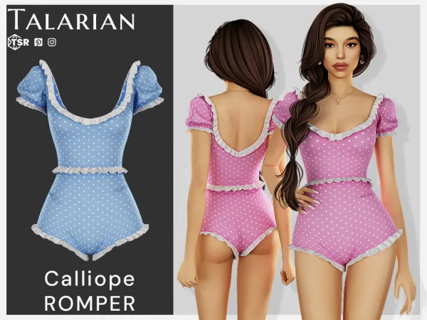 Alpha Calliope Romper by thesimsresource - The Sims 4 Custom Content
