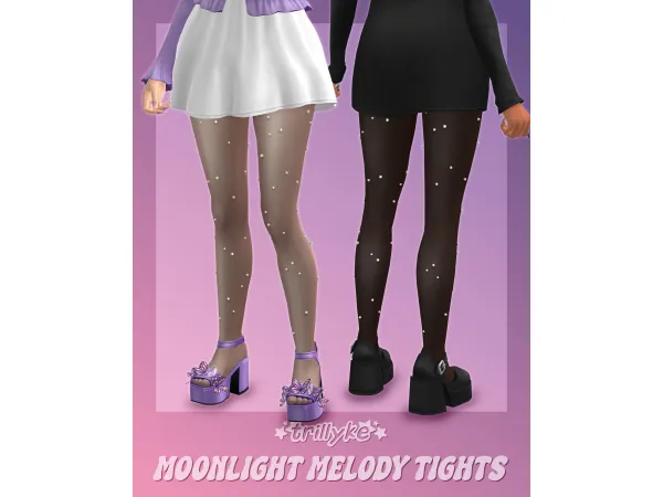 Maxis Match Moonlight Melody Tights by trillyke - The Sims 4 Custom Content