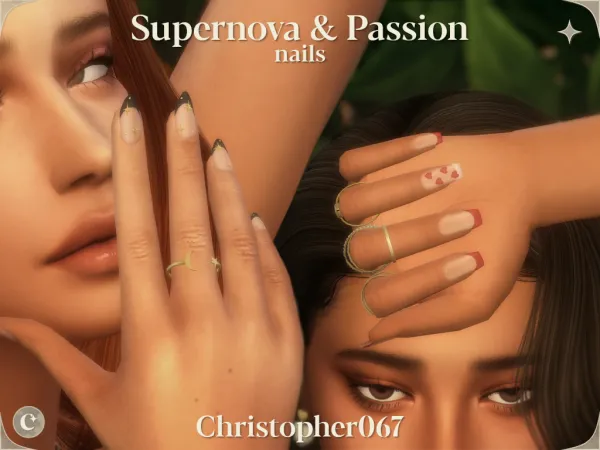 Maxis Match Supernova Passion Nails Christopher067 by christopher067 - The Sims 4 Custom Content