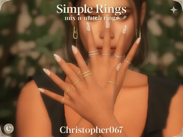 Mix Simple Rings Mix n Match Set Christopher067 by christopher067 - The Sims 4 Custom Content