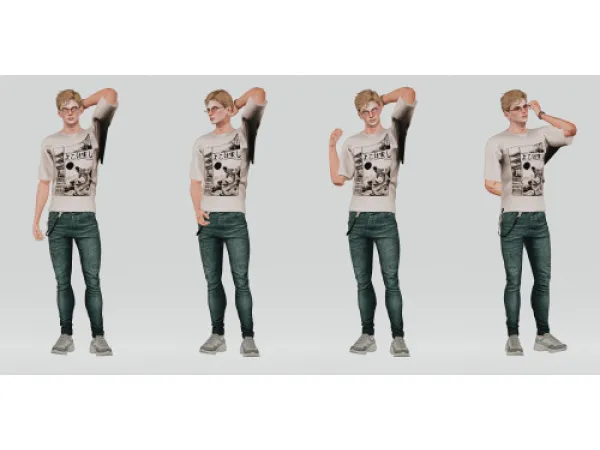 4to3 Sciophobis Clarity Male PosePack by simsfinds - The Sims 3 Custom Content