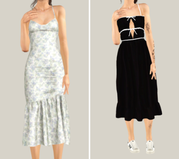 BackTrack Enchanted Dress Part 1 4t3 by simsfinds - The Sims 3 Custom Content