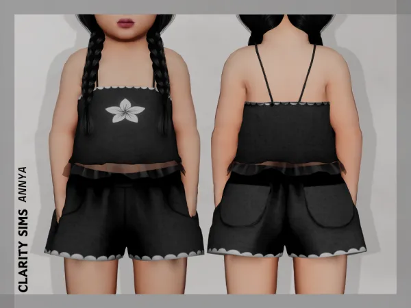 Alpha Annya Outfit Toddler by clarity-sims - The Sims 4 Custom Content