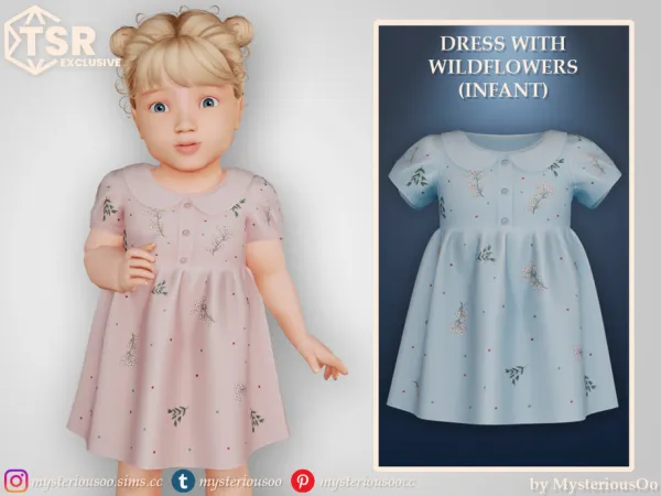 Maxis Match Dress with wildflowers Infant by thesimsresource - The Sims 4 Custom Content