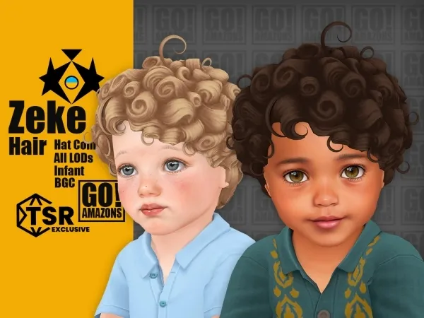 Maxis Match Zeke Hair by goamazons - The Sims 4 Custom Content