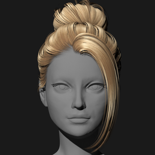 Alpha SSalon hair 55 by ssalon - The Sims 4 Custom Content