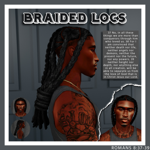 Alpha TYLIL BRAIDED LOCS by simsfinds - The Sims 4 Custom Content