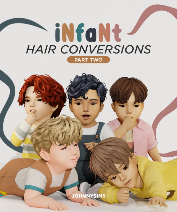 Maxis Match Infant Hair Conversions Pt2 by simsfinds - The Sims 4 Custom Content