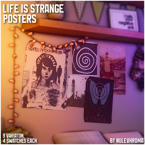 Mix POSTERS Life is Strange by simsfinds - The Sims 4 Custom Content
