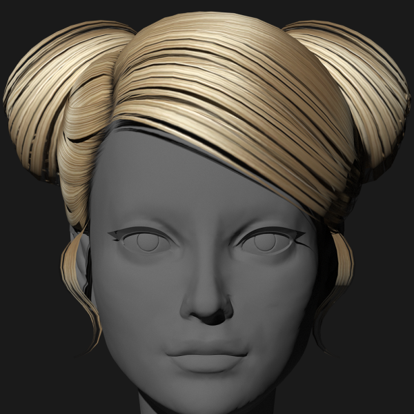 Alpha SSalon hair 58 by ssalon - The Sims 4 Custom Content