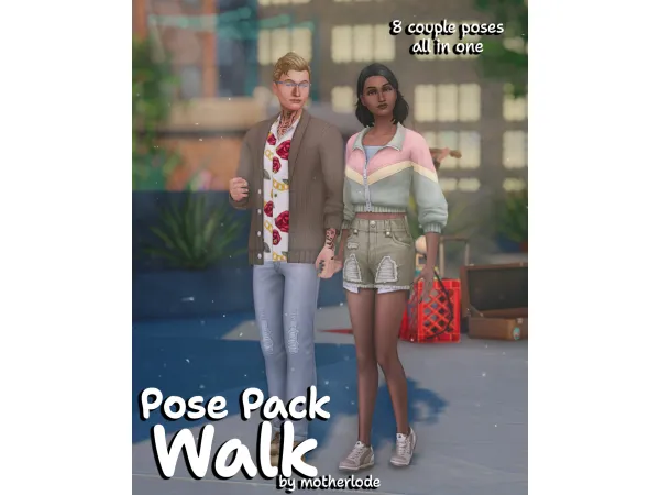 Mix Pose Pack Walk by motherlode199 - The Sims 4 Custom Content