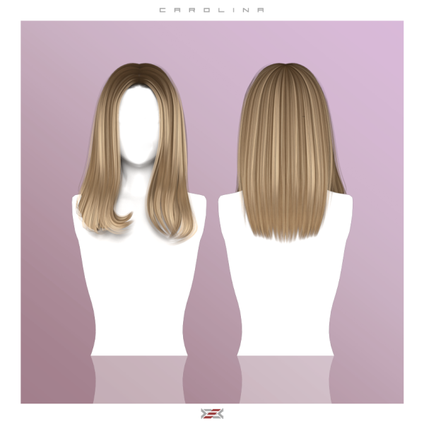 Alpha LEXEL Carolina (hairstyle) by lexel - The Sims 4 Custom Content