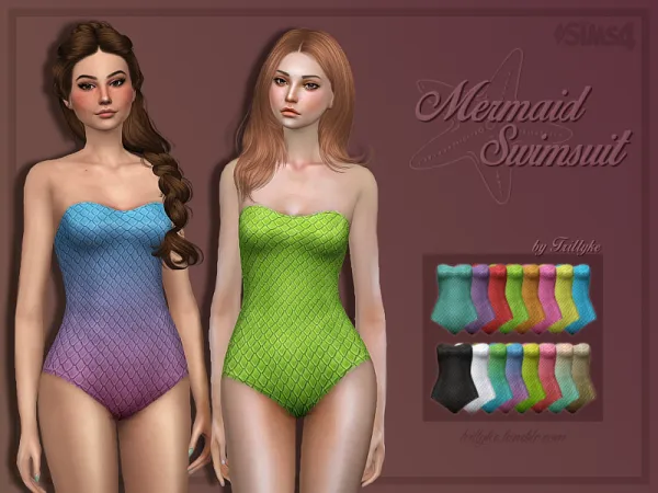 Maxis Match Mermaid Swimsuit by simsfinds - The Sims 4 Custom Content