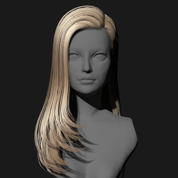 Alpha SSalon hair 57 by ssalon - The Sims 4 Custom Content