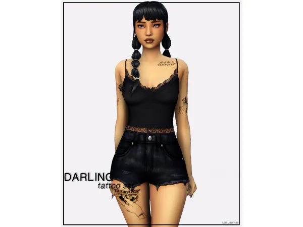 Mix Darling Tattoo Set - The Sims 4 Custom Content