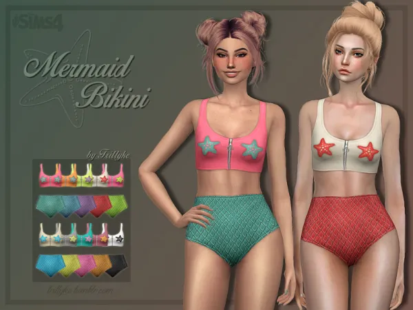 Maxis Match Mermaid Bikini by simsfinds - The Sims 4 Custom Content