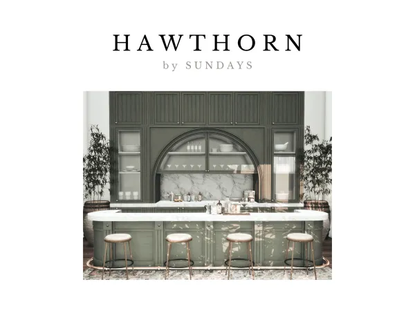 Alpha hawthorn set x SimspirationBuilds by sundays_sims - The Sims 4 Custom Content