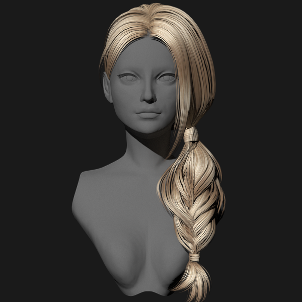 Alpha SSalon hair 59 by ssalon - The Sims 4 Custom Content