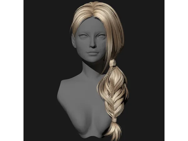 Alpha SSalon hair 59 - The Sims 4 Custom Content