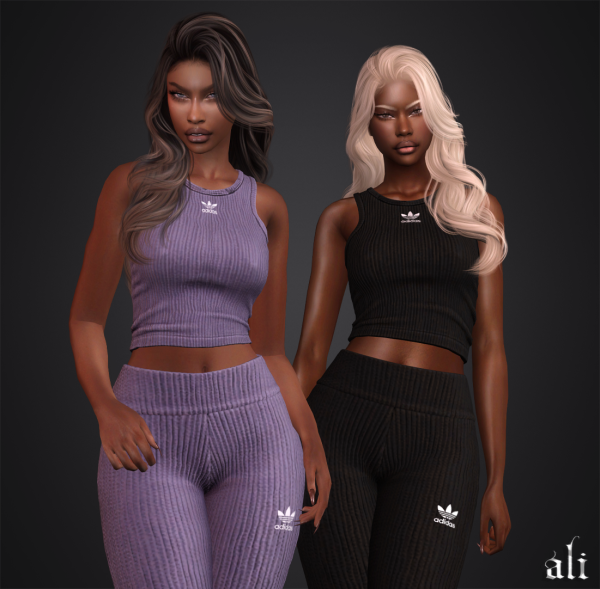 Alpha ADIDAS set by simsfinds - The Sims 4 Custom Content