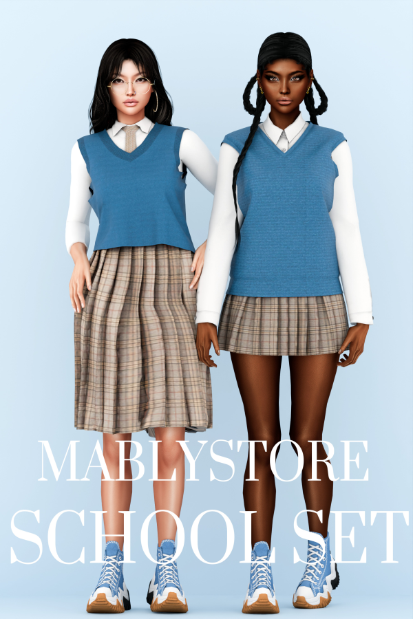 Alpha SCHOOL SET by simsfinds - The Sims 4 Custom Content