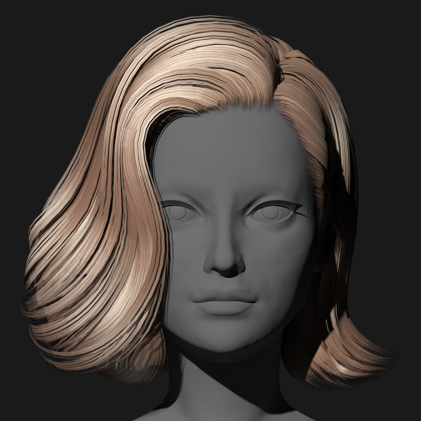 Alpha SSalon hair 60 by ssalon - The Sims 4 Custom Content