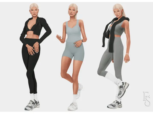 Maxis Match Spin Class Lookbook by simsfinds - The Sims 4 Custom Content