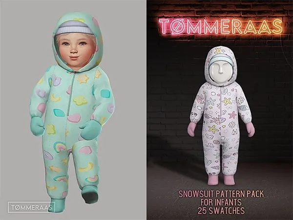 Mix TØMMERAAS Snowsuit Pattern Pack for Infants (109) by tommeraas - The Sims 4 Custom Content