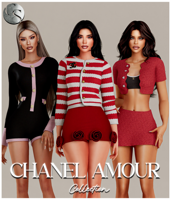 Alpha CAMUFLAJE Chanel Amour Collection by simsfinds - The Sims 4 Custom Content