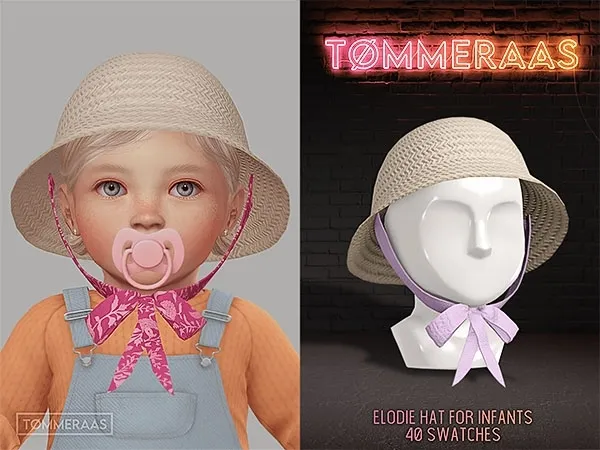 Alpha TØMMERAAS Elodie Hat for Infants (108) by tommeraas - The Sims 4 Custom Content