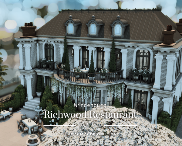 Maxis Match Richwood Restaurant Windenburg by simsfinds - The Sims 4 Custom Content