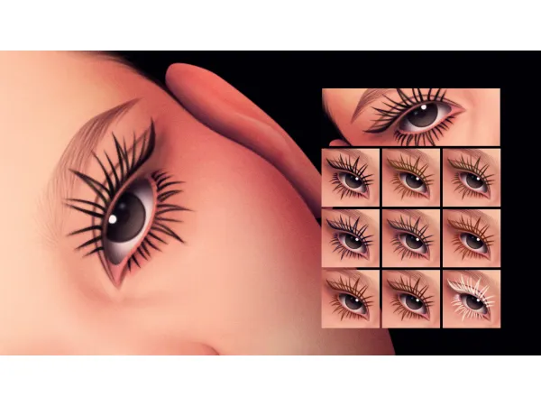 Maxis Match VOLUMIZED 2D EYELASHES MC11 by Cosimetic - The Sims 4 Custom Content