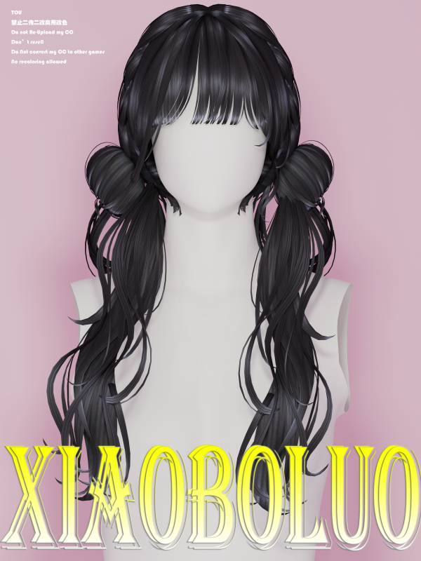 Alpha [Xiaoboluo] Denim full body suit Hair by simsfinds - The Sims 4 Custom Content