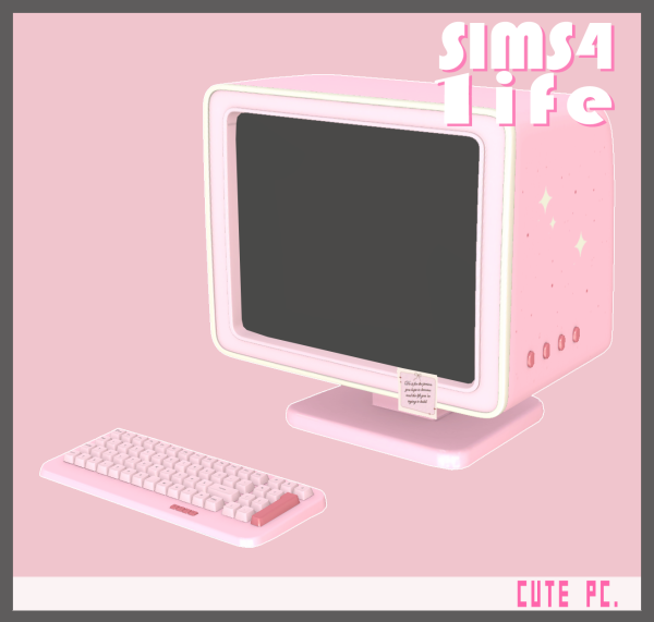 Maxis Match Cute retro PC by simsfinds - The Sims 4 Custom Content