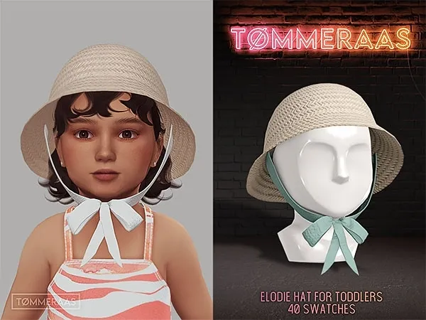 Alpha Tu00d8MMERAAS Elodie Hat for Toddlers (107) - The Sims 4 Custom Content