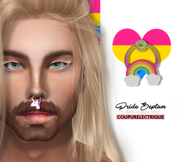 Alpha PRIDE SEPTUM by simsfinds - The Sims 4 Custom Content