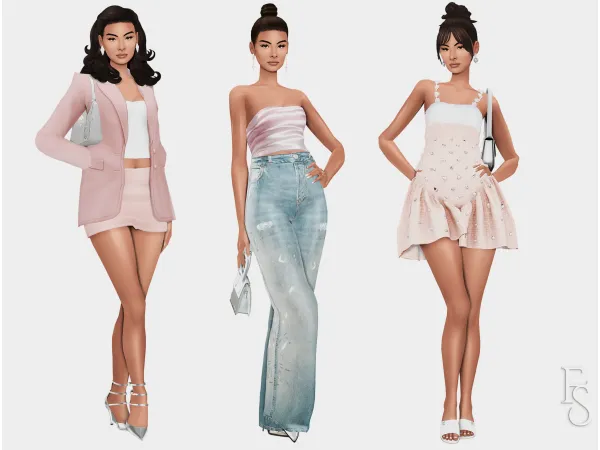 Alpha Girls Night Out Pink Edition by farfallasims - The Sims 4 Custom Content