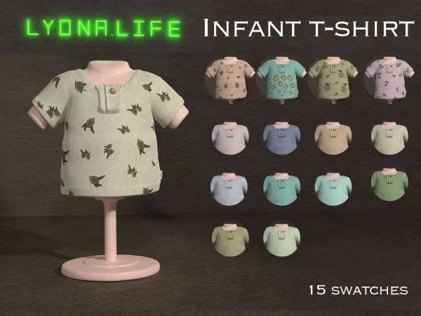 Mix T shirt for Infants boo by lyonalife - The Sims 4 Custom Content