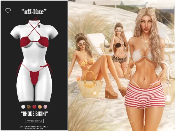 Alpha off line rhode bikini sample - The Sims 4 Custom Content
