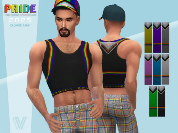 Maxis Match P25 Cropped Tank by thesimsresource - The Sims 4 Custom Content