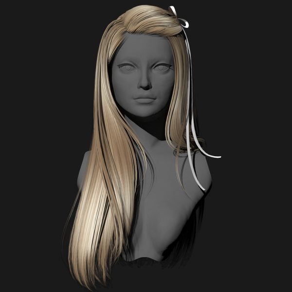 Alpha SSalon hair 66 by ssalon - The Sims 4 Custom Content