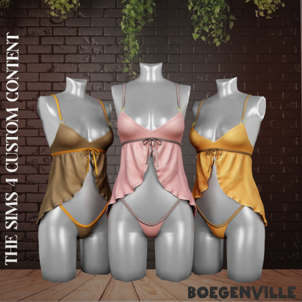 Alpha BoeGenviLLe Zeeva Lingerie by boegenville - The Sims 4 Custom Content